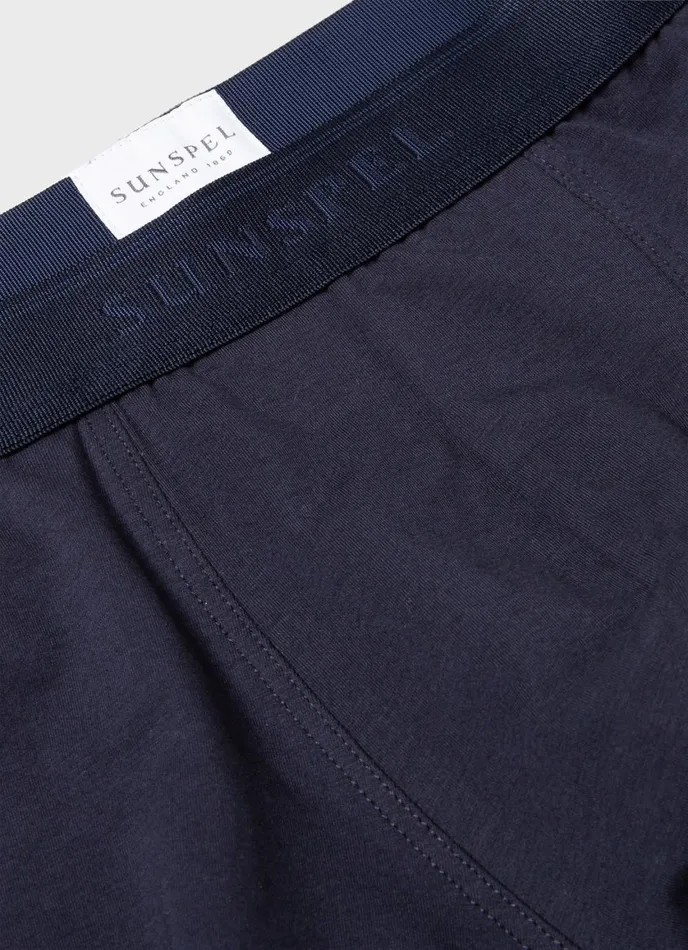 Stretch Cotton Trunks Navy Men SUNSPEL Trunks and Shorts