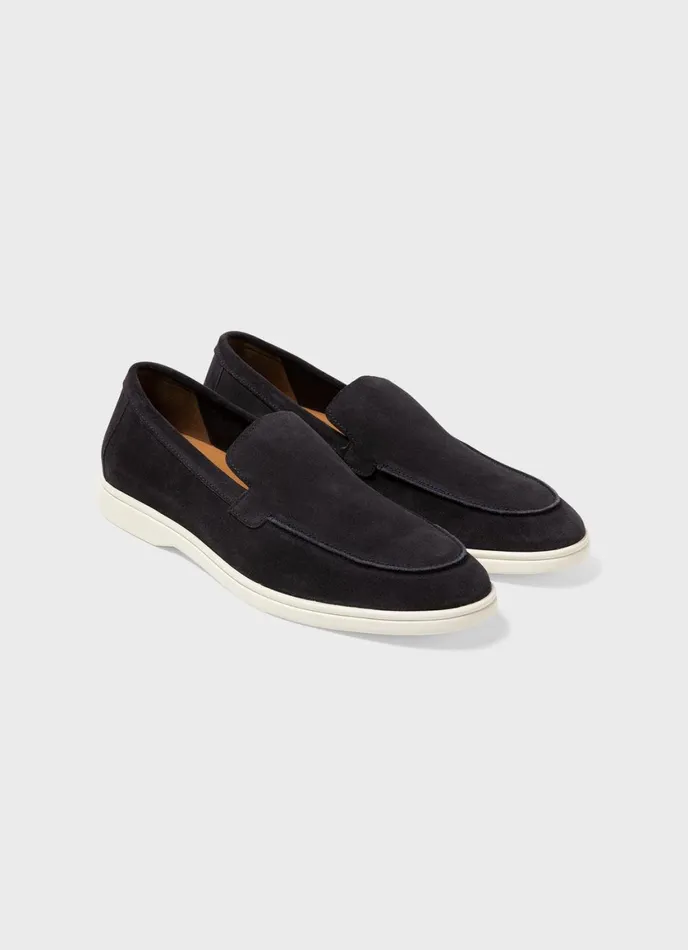 Suede Loafer Navy Men SUNSPEL Shoes