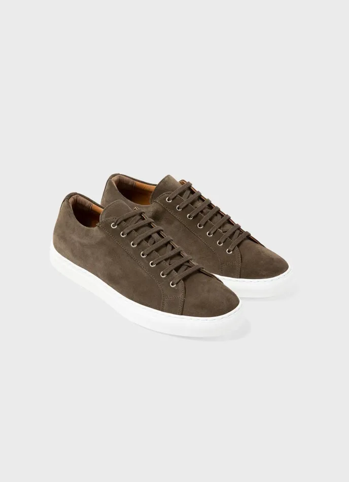 Suede Tennis Shoe Dark Moss Men SUNSPEL Shoes