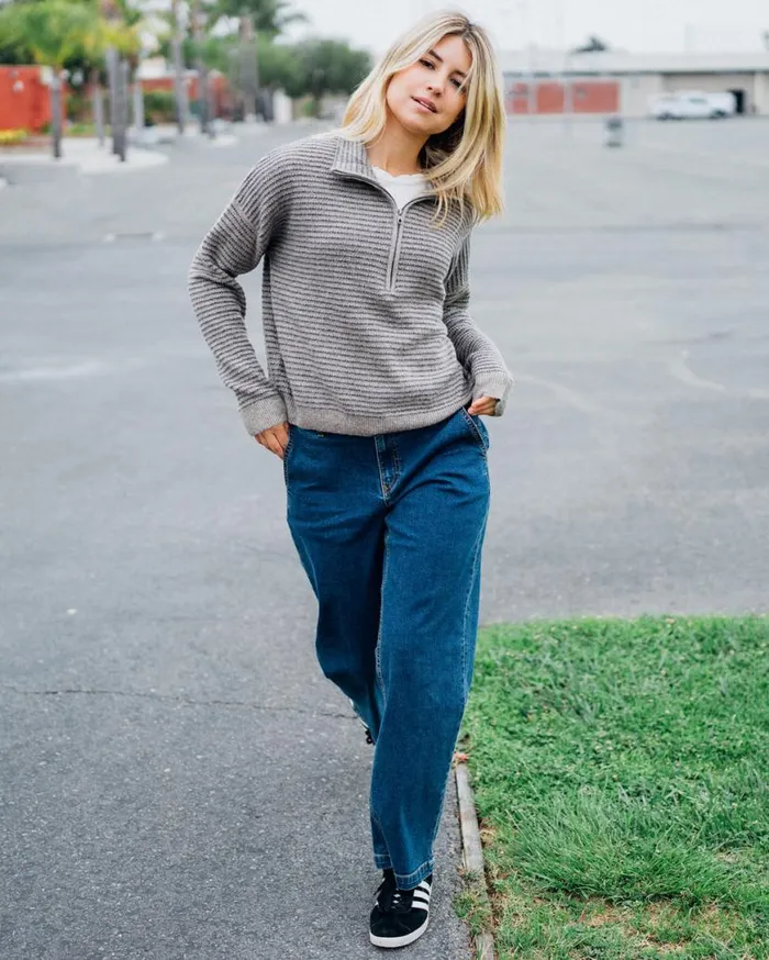 Sun Of Sand Sweater 8211 Dark Grey Womens Volcom Sweaters and Cardigans