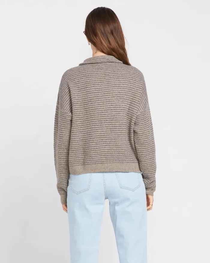 Sun Of Sand Sweater 8211 Dark Grey Womens Volcom Sweaters and Cardigans