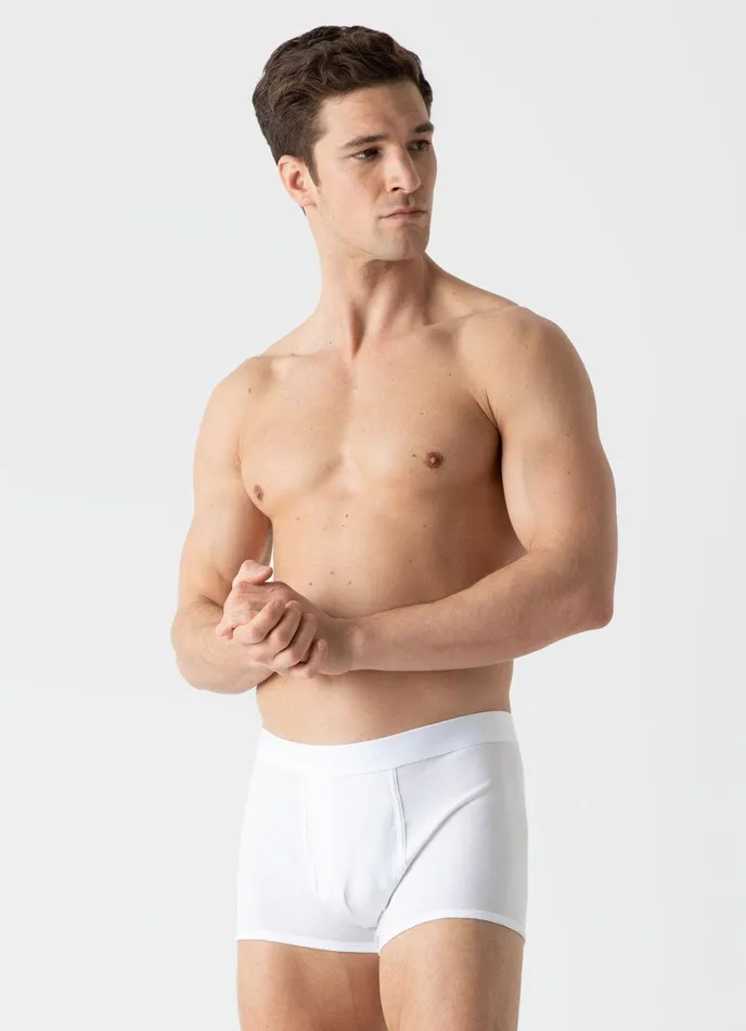 Superfine Cotton Trunks White Men SUNSPEL Trunks and Shorts