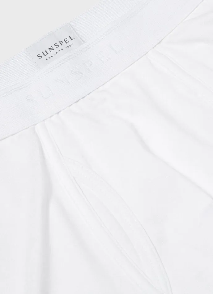 Superfine Cotton Trunks White Men SUNSPEL Trunks and Shorts