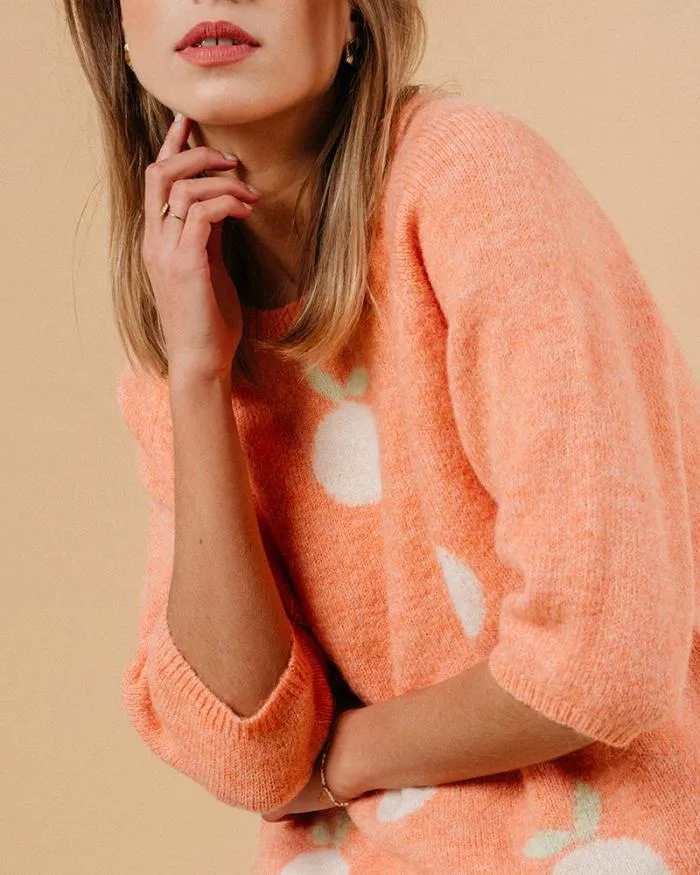 SWEATER ORANGE MACY Shop Grace and Mila Patterned Sweaters