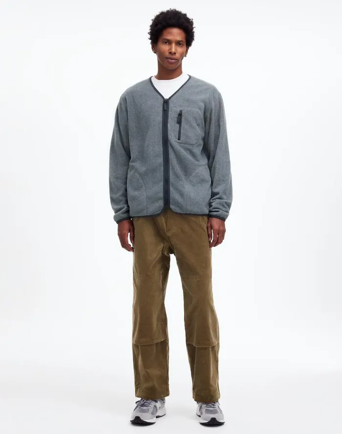 Sweaters Men Madewell Gramicci Fleece Cardigan Heather Charcoal
