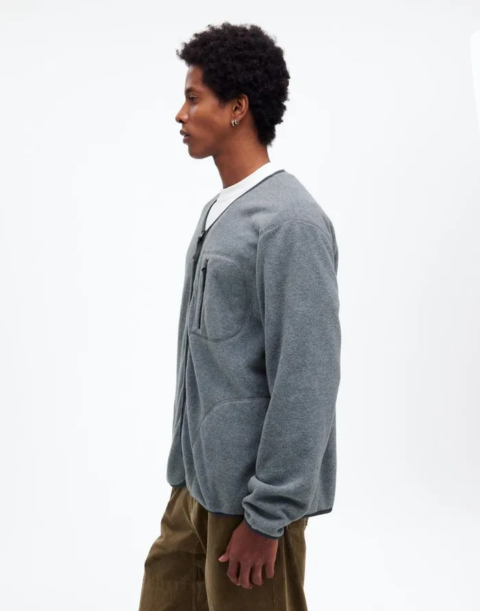 Sweaters Men Madewell Gramicci Fleece Cardigan Heather Charcoal