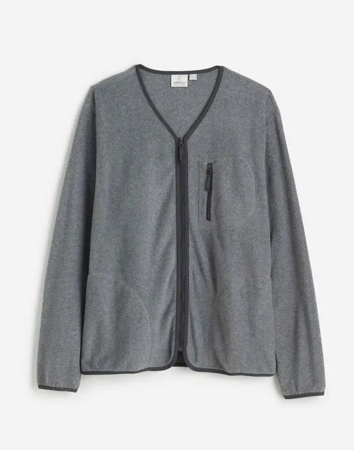 Sweaters Men Madewell Gramicci Fleece Cardigan Heather Charcoal