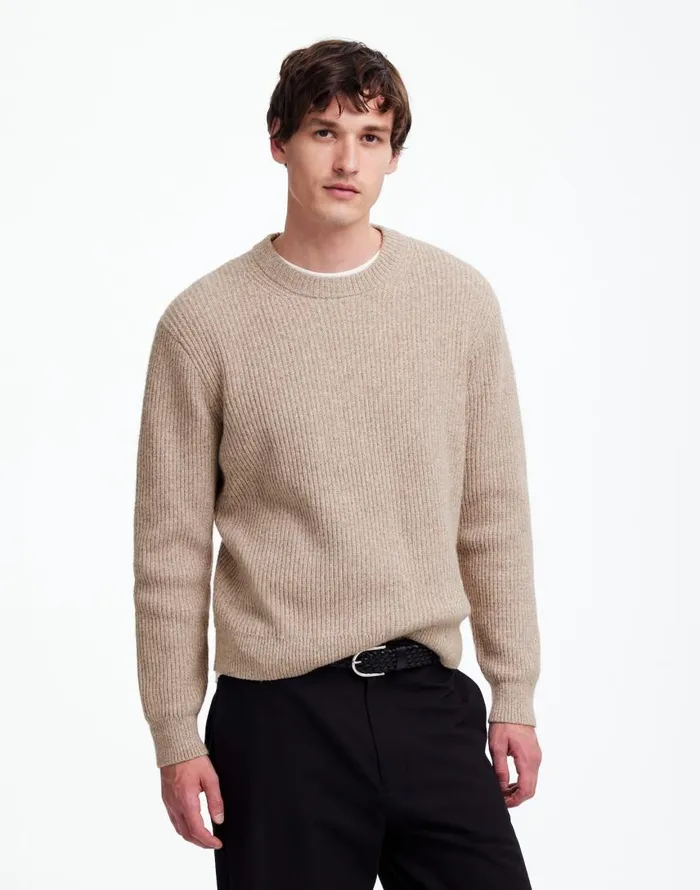 Sweaters Men Madewell The Wyckoff Sweater Oatmeal Marl
