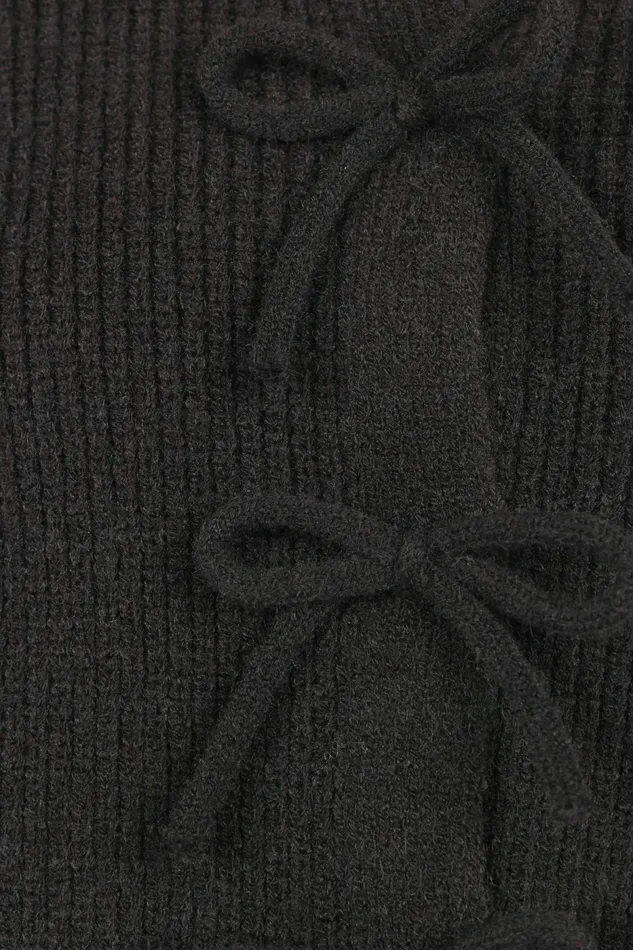 Sweaters Petal and Pup Women Wilde Bow Front Cardigan Black