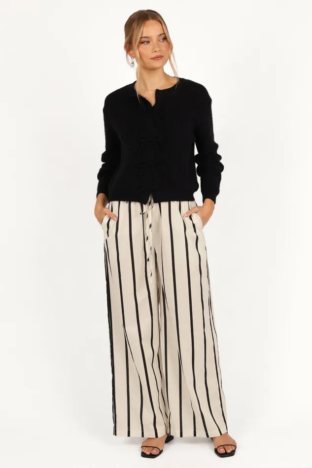 Sweaters Petal and Pup Women Wilde Bow Front Cardigan Black