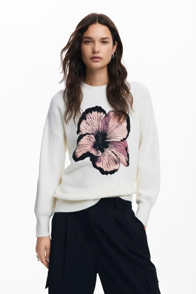 Sweaters Women Desigual Jumper White