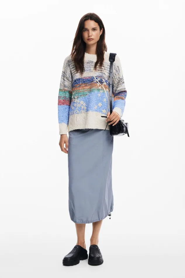 Sweaters Women Desigual Knit Sweater Materialfinishes