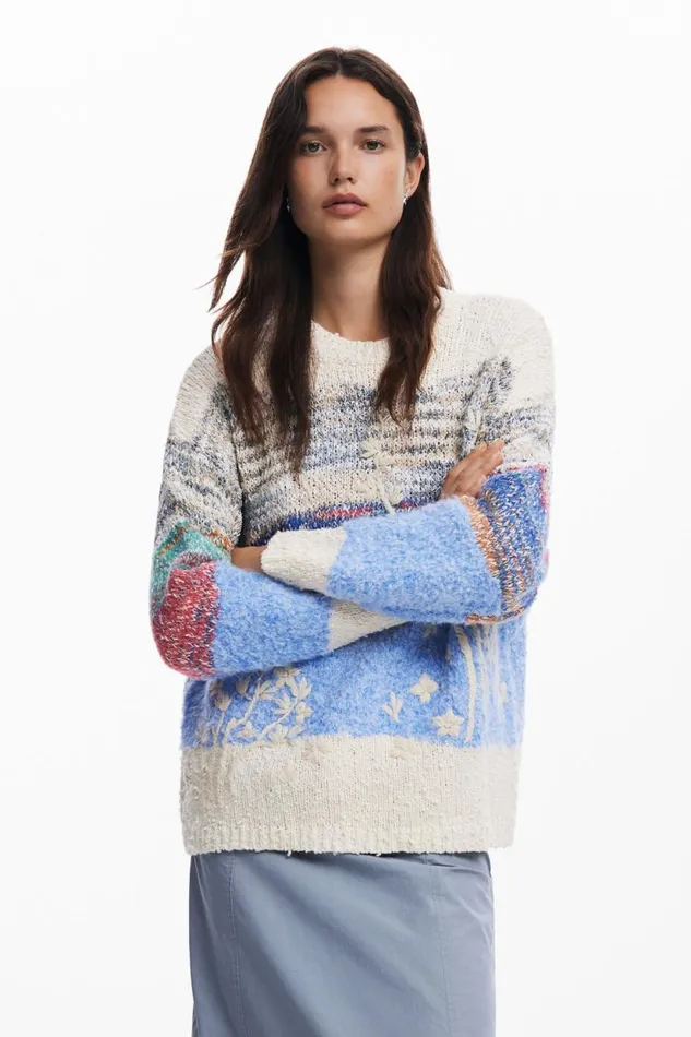 Sweaters Women Desigual Knit Sweater Materialfinishes