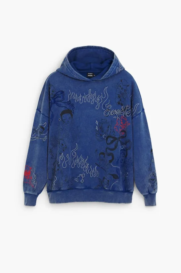 Sweaters Women Desigual Mara Escot Sweatshirt Blue
