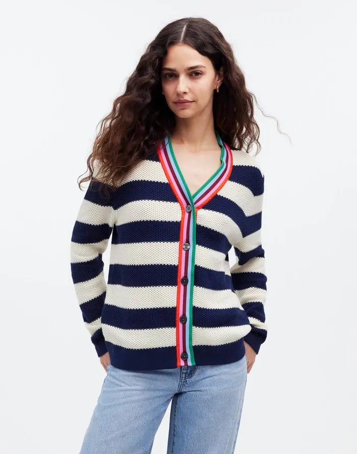 Sweaters Women Madewell KULE The Raven Cardigan Navy Cream