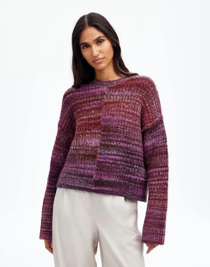Sweaters Women Madewell SpaceDyed Crewneck Sweater Spacedye Verbena