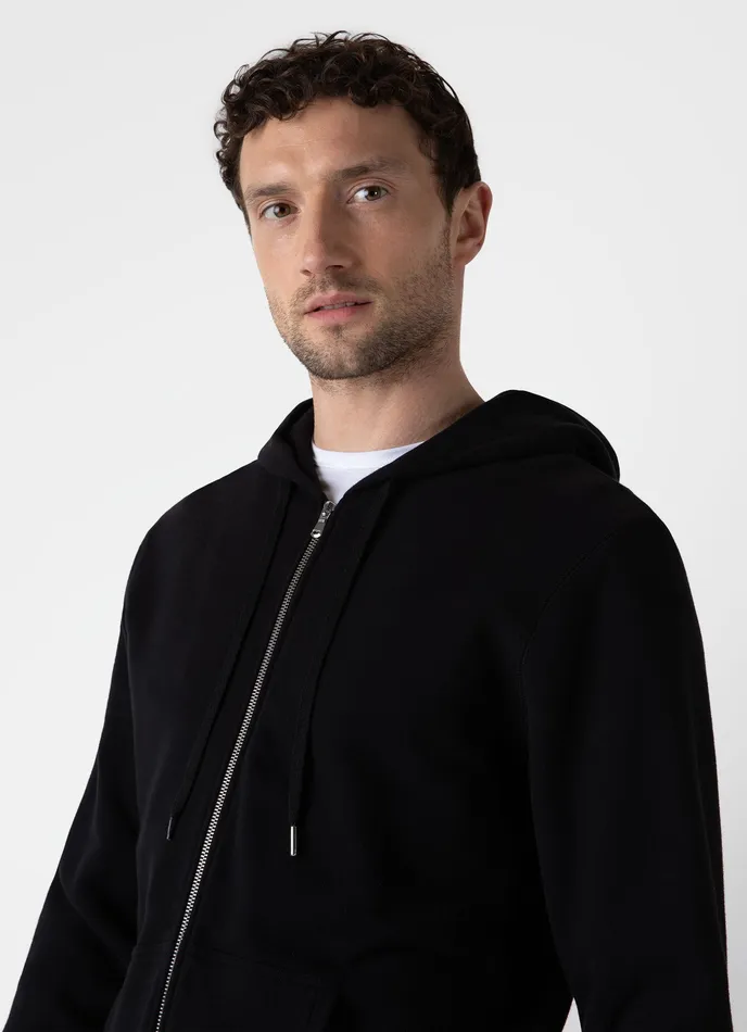 Sweatshirts and Sweatpants ussunspel Men Loopback Zip Hoodie Black Sweatshirts and Sweatpants ussunspel Men Loopback Zip Hoodie Black
