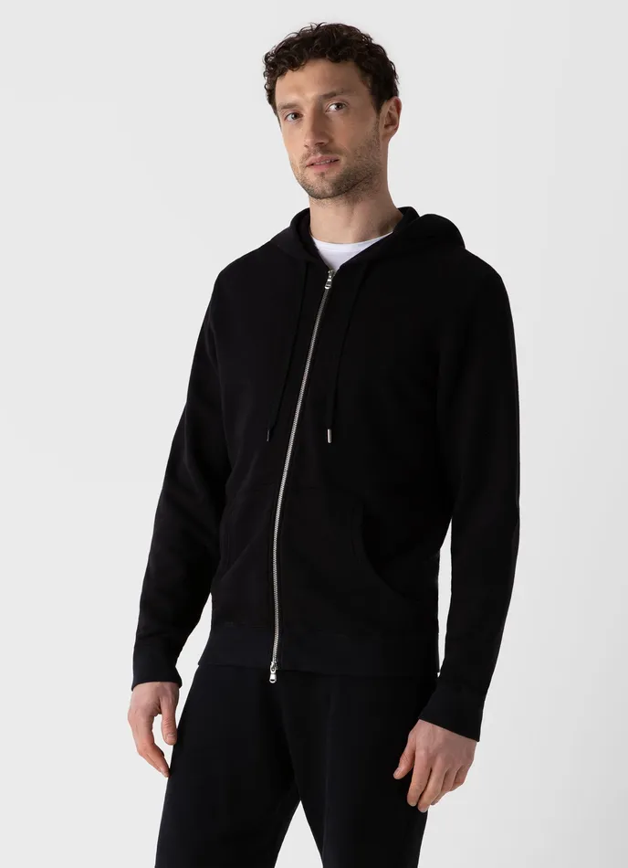 Sweatshirts and Sweatpants ussunspel Men Loopback Zip Hoodie Black Sweatshirts and Sweatpants ussunspel Men Loopback Zip Hoodie Black
