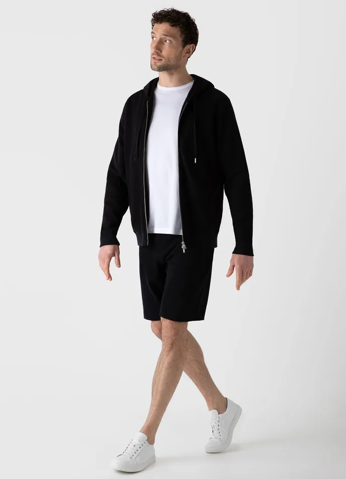 Sweatshirts and Sweatpants ussunspel Men Loopback Zip Hoodie Black Sweatshirts and Sweatpants ussunspel Men Loopback Zip Hoodie Black