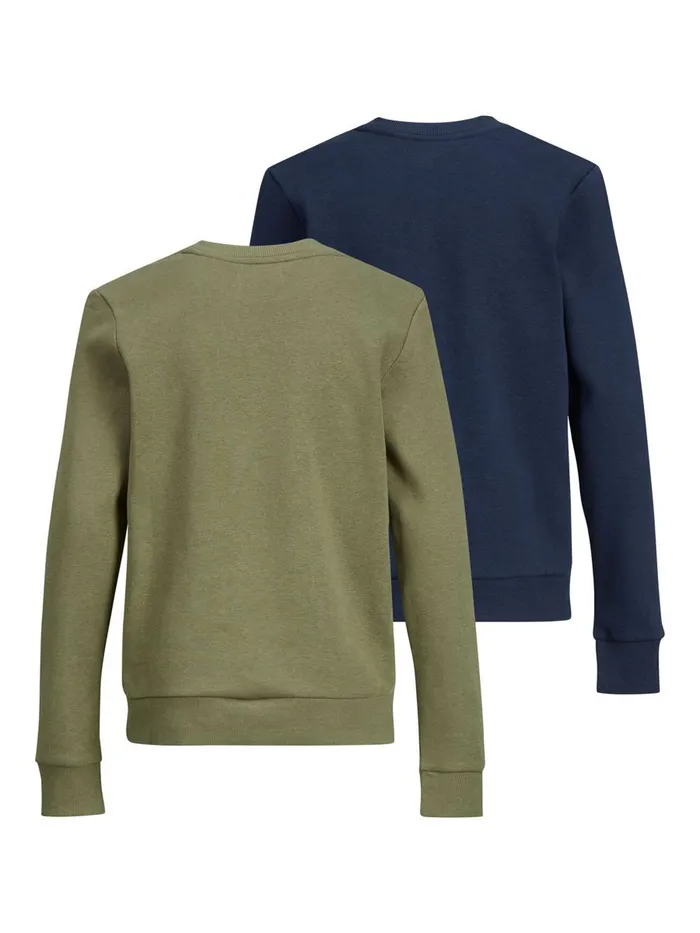 Sweatshirts JACK and JONES Junior BOYS 2PACK CREW NECK SWEATSHIRT Blue Navy Blazer Gift Ideas