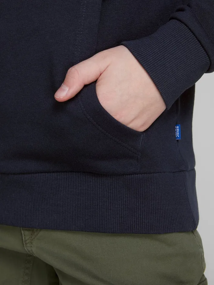 Sweatshirts JACK and JONES Junior BOYS HOODIE Blue Navy Blazer Casaul