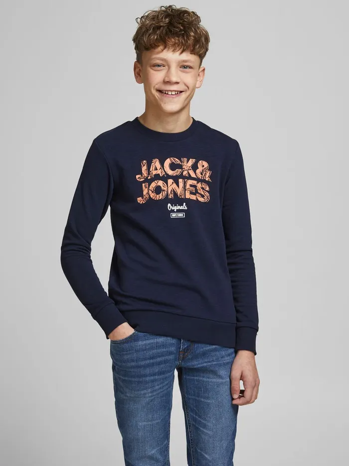 Sweatshirts JACK and JONES Junior BOYS LOOPBACK PRINT SWEATSHIRT Blue Navy Blazer Near Me Sweatshirts JACK and JONES Junior BOYS LOOPBACK PRINT SWEATSHIRT Blue Navy Blazer Near Me