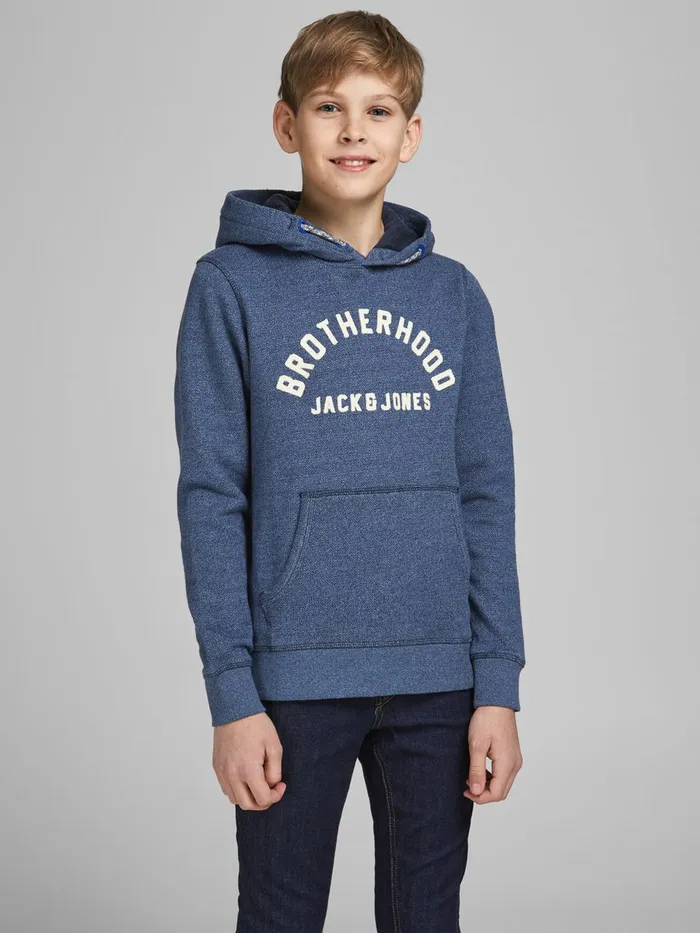 Sweatshirts JACK and JONES Junior BOYS ORGANIC COTTON SWEAT HOODIE Blue Navy Blazer Cheap On Sale Sweatshirts JACK and JONES Junior BOYS ORGANIC COTTON SWEAT HOODIE Blue Navy Blazer Cheap On Sale