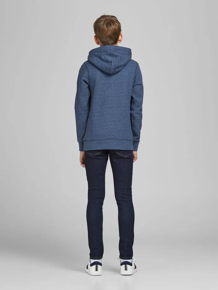 Sweatshirts JACK and JONES Junior BOYS ORGANIC COTTON SWEAT HOODIE Blue Navy Blazer Cheap On Sale