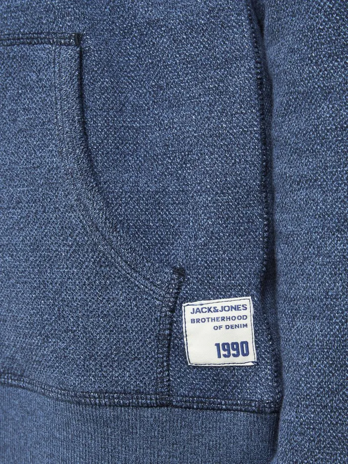 Sweatshirts JACK and JONES Junior BOYS ORGANIC COTTON SWEAT HOODIE Blue Navy Blazer Cheap On Sale