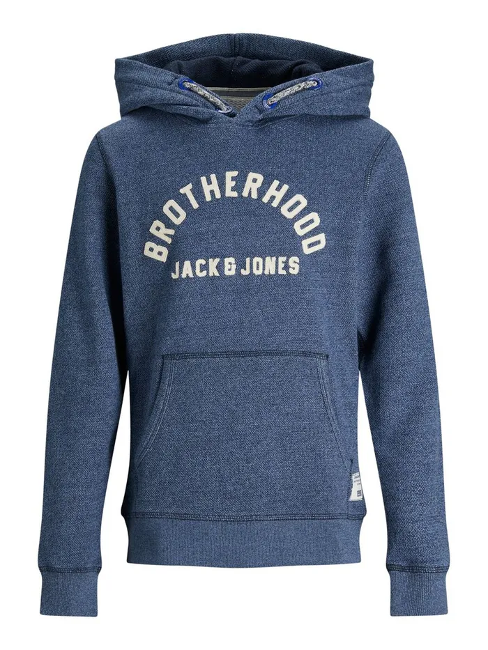 Sweatshirts JACK and JONES Junior BOYS ORGANIC COTTON SWEAT HOODIE Blue Navy Blazer Cheap On Sale