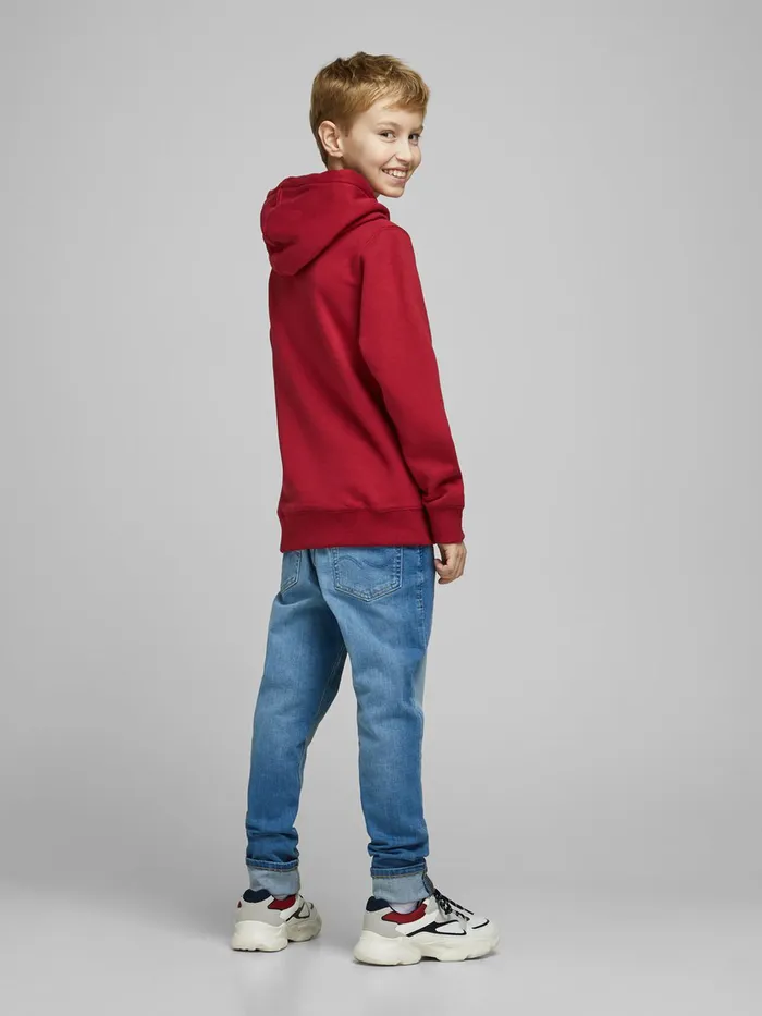 Sweatshirts JACK and JONES Junior BOYS SWEAT HOODIE Red Rio Red Gift Ideas