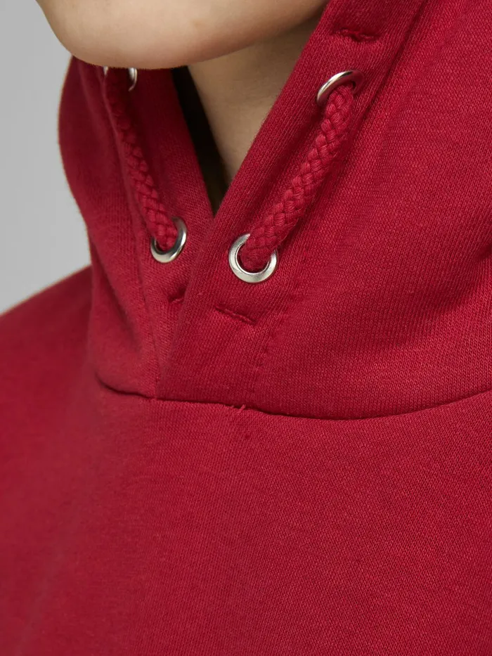 Sweatshirts JACK and JONES Junior BOYS SWEAT HOODIE Red Rio Red Gift Ideas