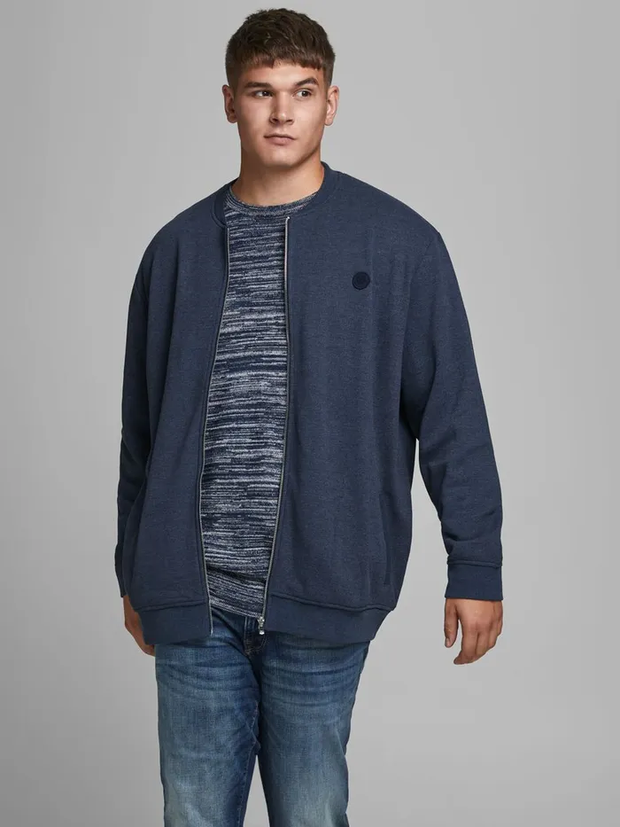 Sweatshirts JACK and JONES Mens BASEBALL PLUS SIZE JACKET Blue Navy Blazer Cheap On Sale Sweatshirts JACK and JONES Mens BASEBALL PLUS SIZE JACKET Blue Navy Blazer Cheap On Sale