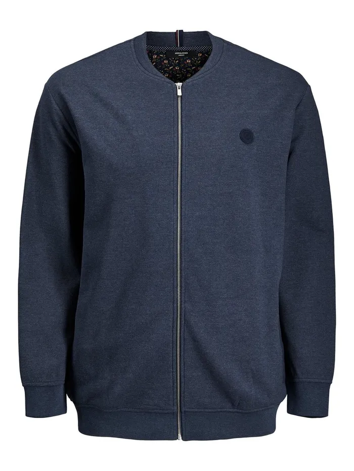 Sweatshirts JACK and JONES Mens BASEBALL PLUS SIZE JACKET Blue Navy Blazer Cheap On Sale