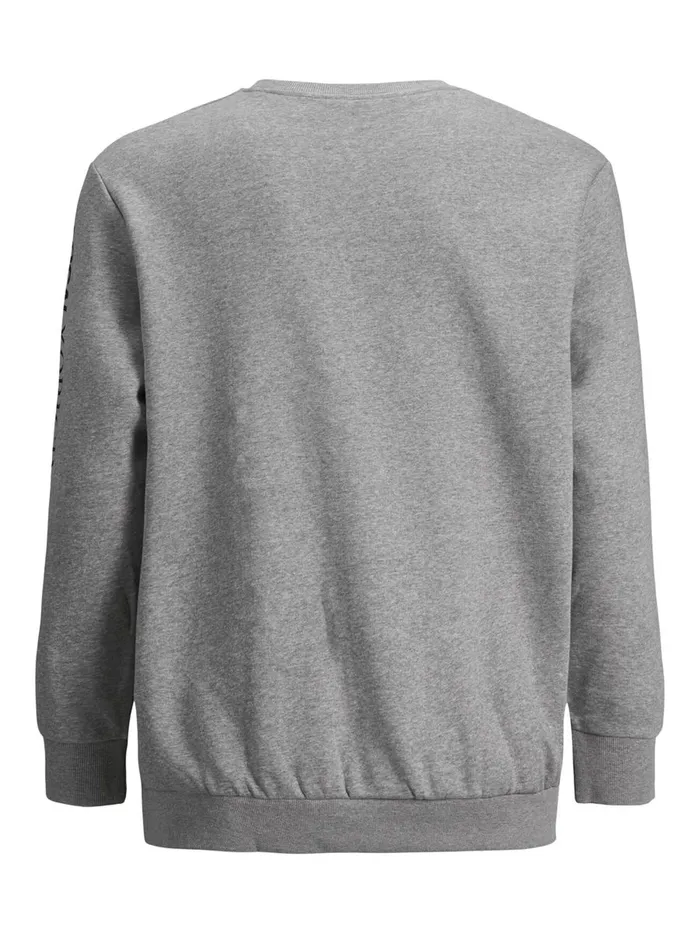 Sweatshirts JACK and JONES Mens MULTIPLE LOGO PLUS SIZE SWEATSHIRT Grey Light Grey Melange On Sale