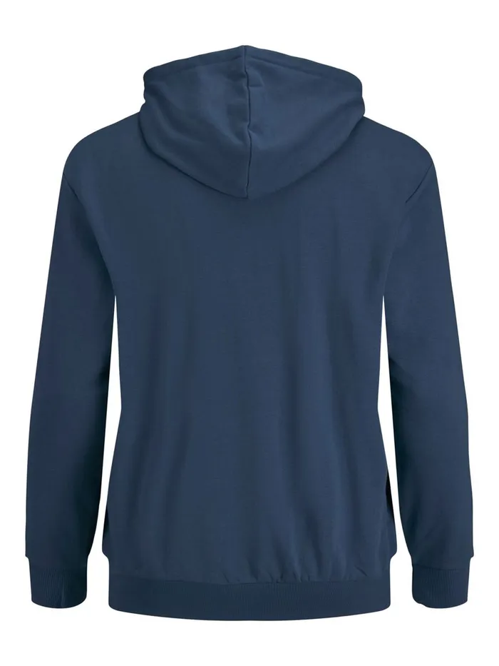 Sweatshirts JACK and JONES Mens TROPICAL PRINT PLUS SIZE HOODIE Blue Ensign Blue Casaul