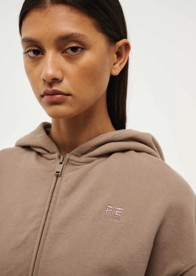 Sweatshirts PE Nation Women ADVENTURE ZIP THROUGH IN TAUPE