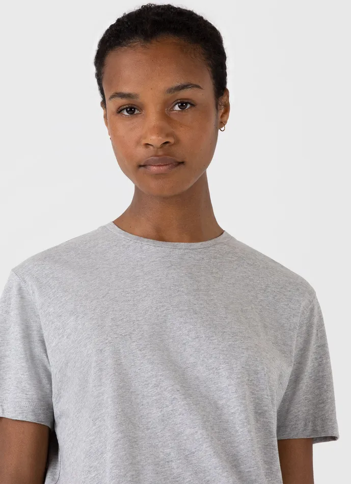 Tshirts and Tops ussunspel Women Boy Fit Tshirt Grey Melange
