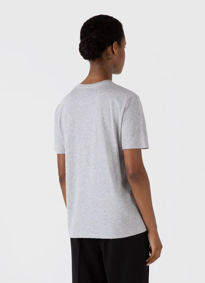 Tshirts and Tops ussunspel Women Boy Fit Tshirt Grey Melange