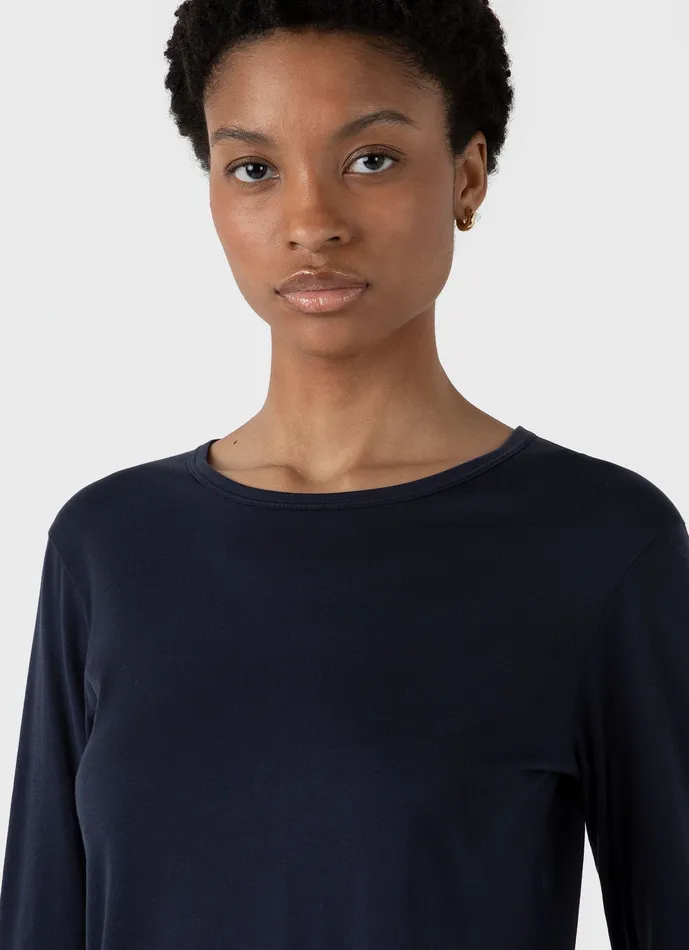 Tshirts and Tops ussunspel Women Long Sleeve Classic Tshirt Navy Tshirts and Tops ussunspel Women Long Sleeve Classic Tshirt Navy