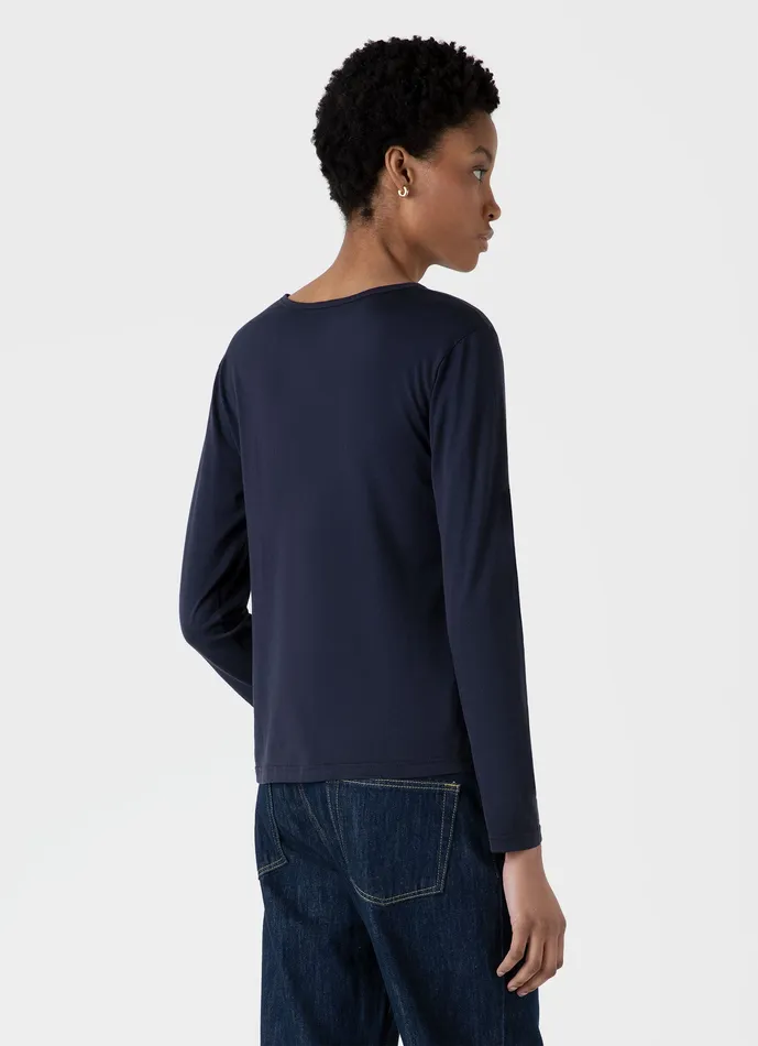 Tshirts and Tops ussunspel Women Long Sleeve Classic Tshirt Navy Tshirts and Tops ussunspel Women Long Sleeve Classic Tshirt Navy