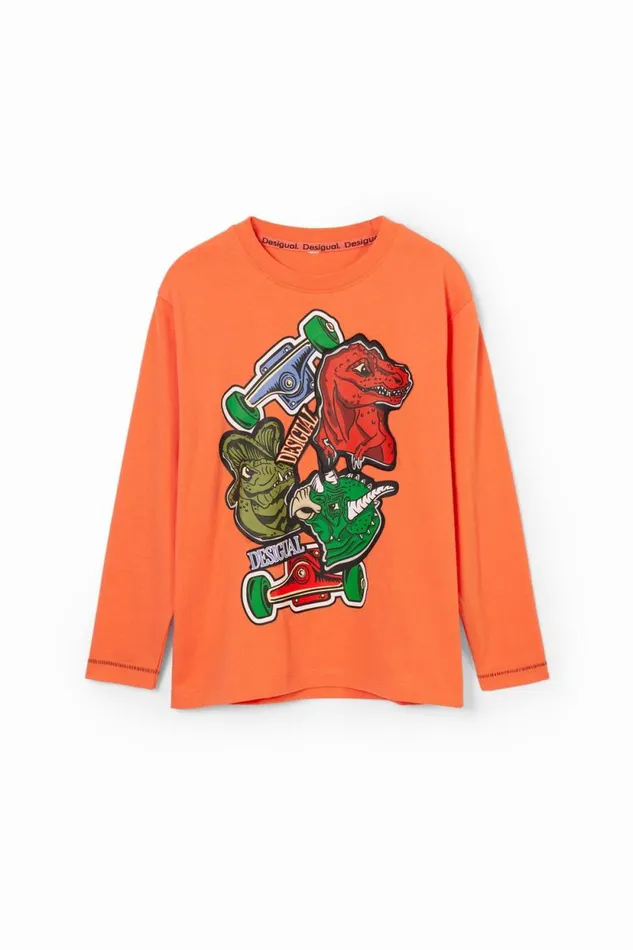 Tshirts And Shirts Kids Desigual Desigual Dinosaur Tshirt Orange