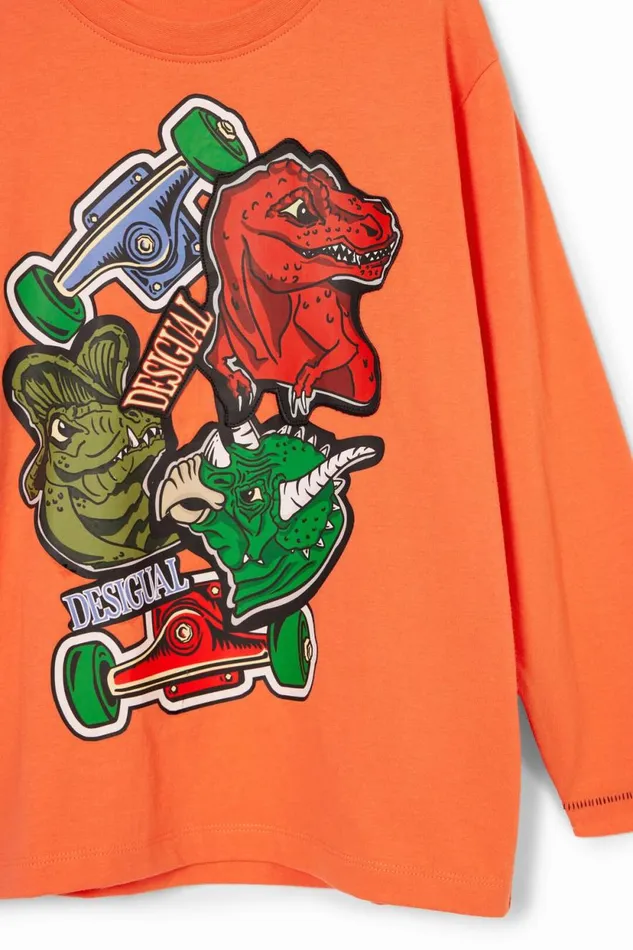 Tshirts And Shirts Kids Desigual Desigual Dinosaur Tshirt Orange