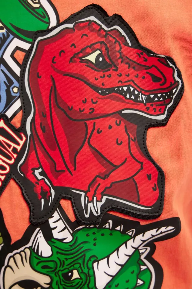 Tshirts And Shirts Kids Desigual Desigual Dinosaur Tshirt Orange