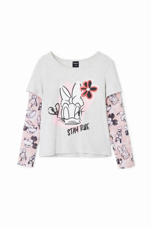 Tshirts And Shirts Kids Desigual Double Sleeve Daisy TShirt Black