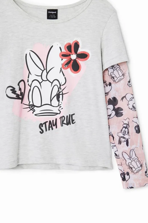 Tshirts And Shirts Kids Desigual Double Sleeve Daisy TShirt Black