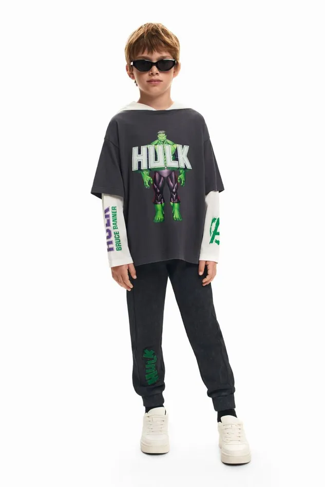 Tshirts And Shirts Kids Desigual Double Sleeve Hulk TShirt Black