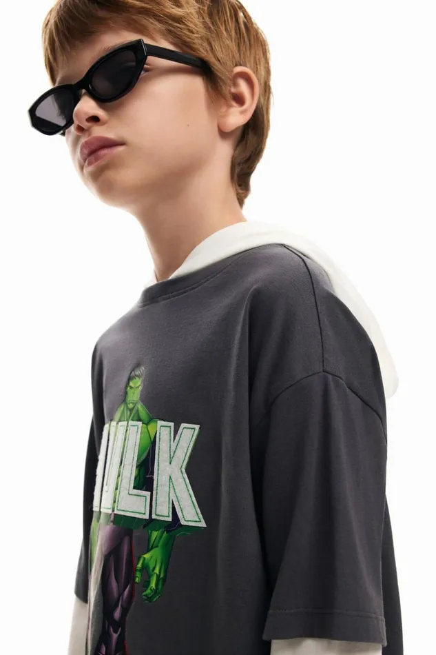 Tshirts And Shirts Kids Desigual Double Sleeve Hulk TShirt Black