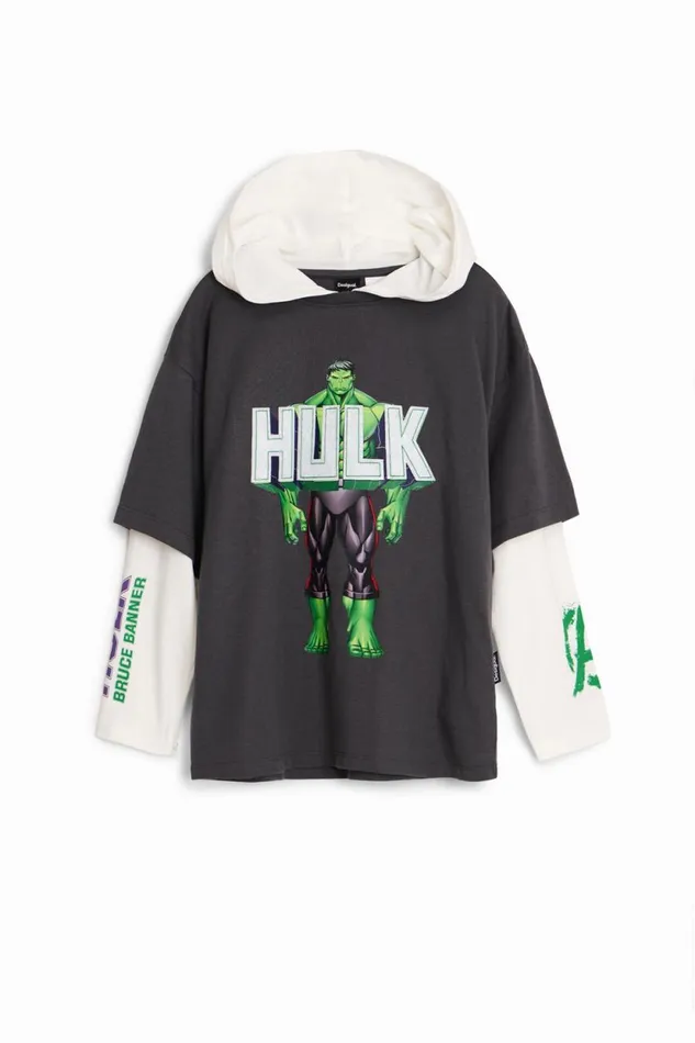 Tshirts And Shirts Kids Desigual Double Sleeve Hulk TShirt Black