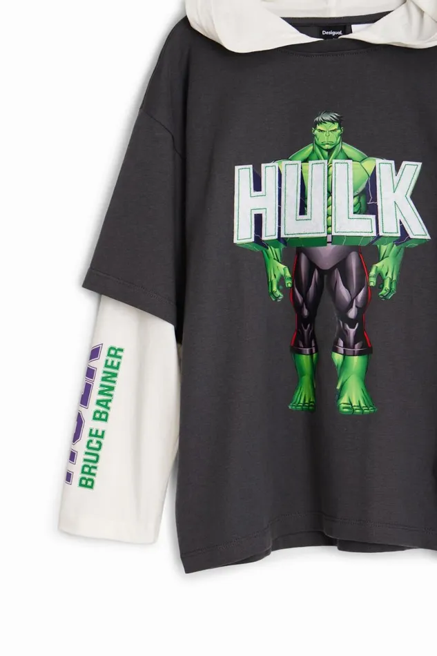 Tshirts And Shirts Kids Desigual Double Sleeve Hulk TShirt Black